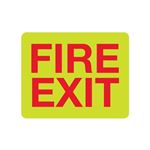 Luminescent Fire Exit 8"x10" Sign